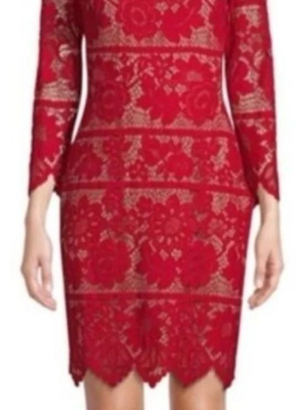 NWT For Love & Lemons Rosetta Red Lace Dress
